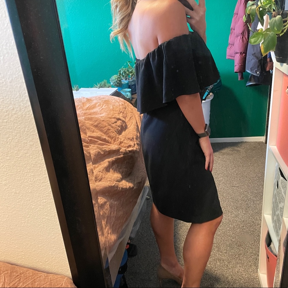 Charlotte Henry off the shoulder dress